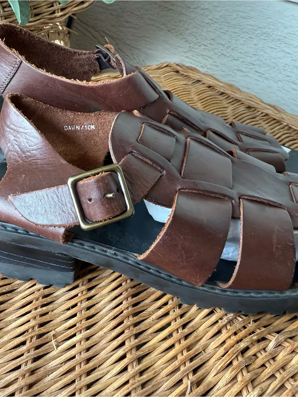 Mobility Leather Sandals - Dawn Brown - Women’s Size 10 - Heel